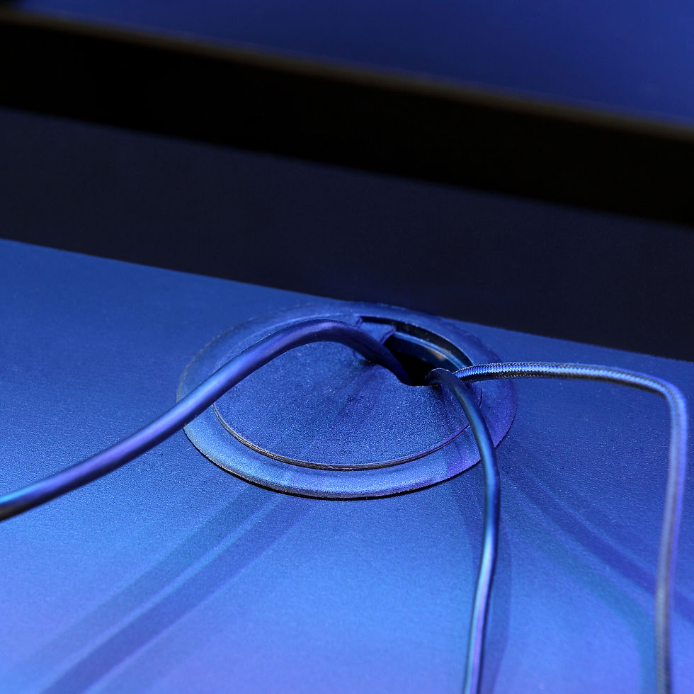 Thumbnail: Tezaur Wide Black Gaming Desk with Colour Changing LED