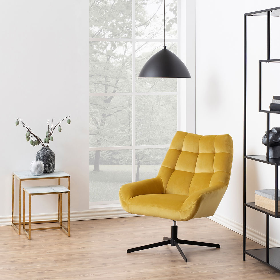 Thumbnail: Alisma Nest of Tables with White Marble Effect Top & Gold Legs