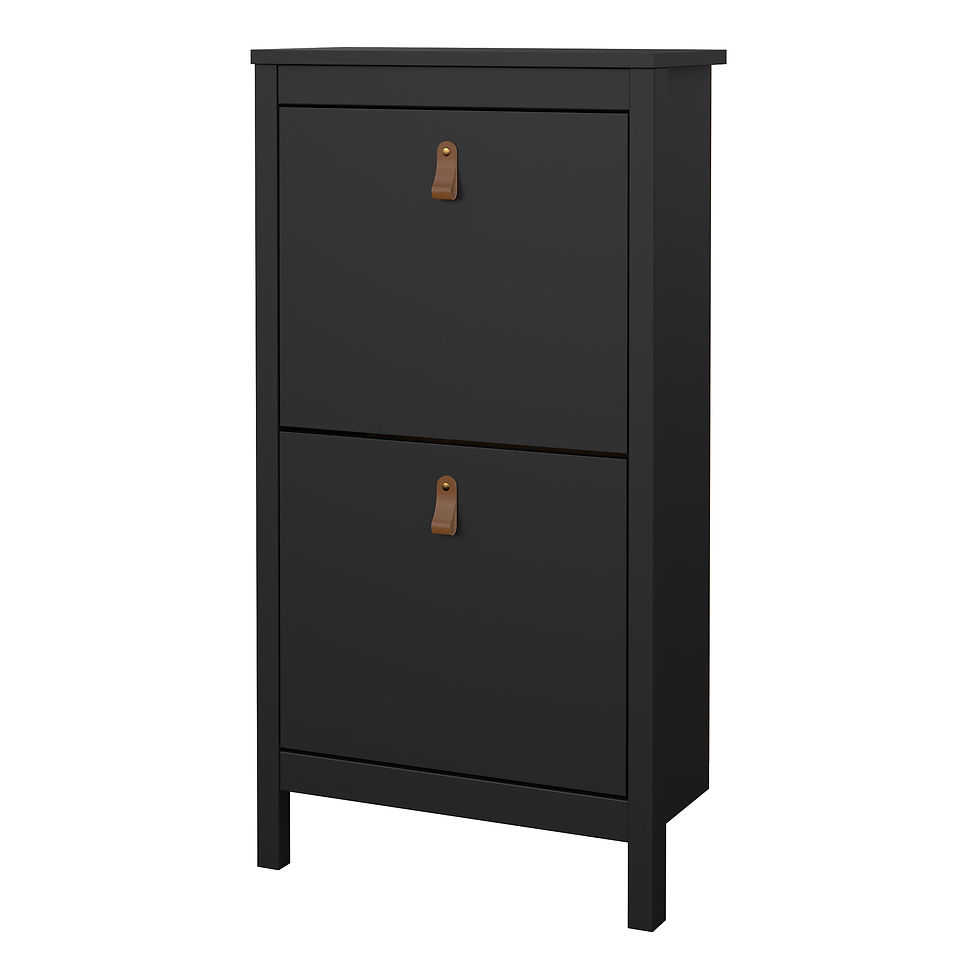 Thumbnail: Bradley Shoe Cabinet 2 flap doors Matt Black