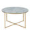 Thumbnail: Alisma Round Coffee Table with White Marble Top & Gold Legs