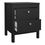 Thumbnail: Madrid 3 Piece Bundle, Bedside, Chest and 2 Door Wardrobe in Matt Black