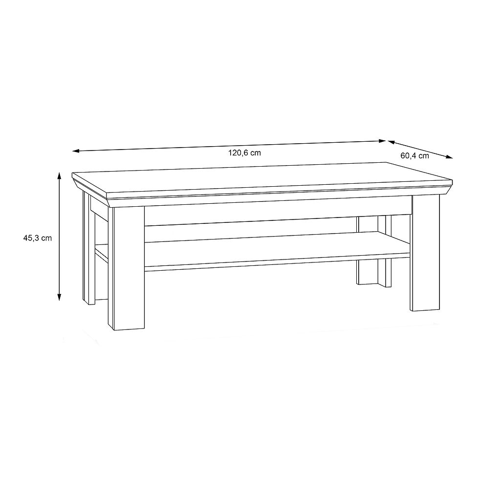 Thumbnail: Illoppa Coffee Table in Oak Nelson/Snowy Oak