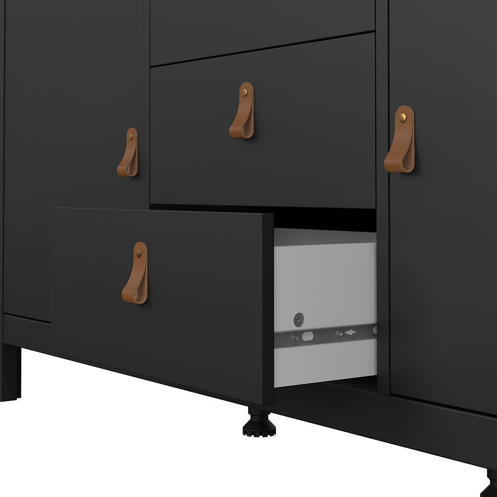 Thumbnail: Bradley Sideboard 2 doors + 3 drawers  in Matt Black
