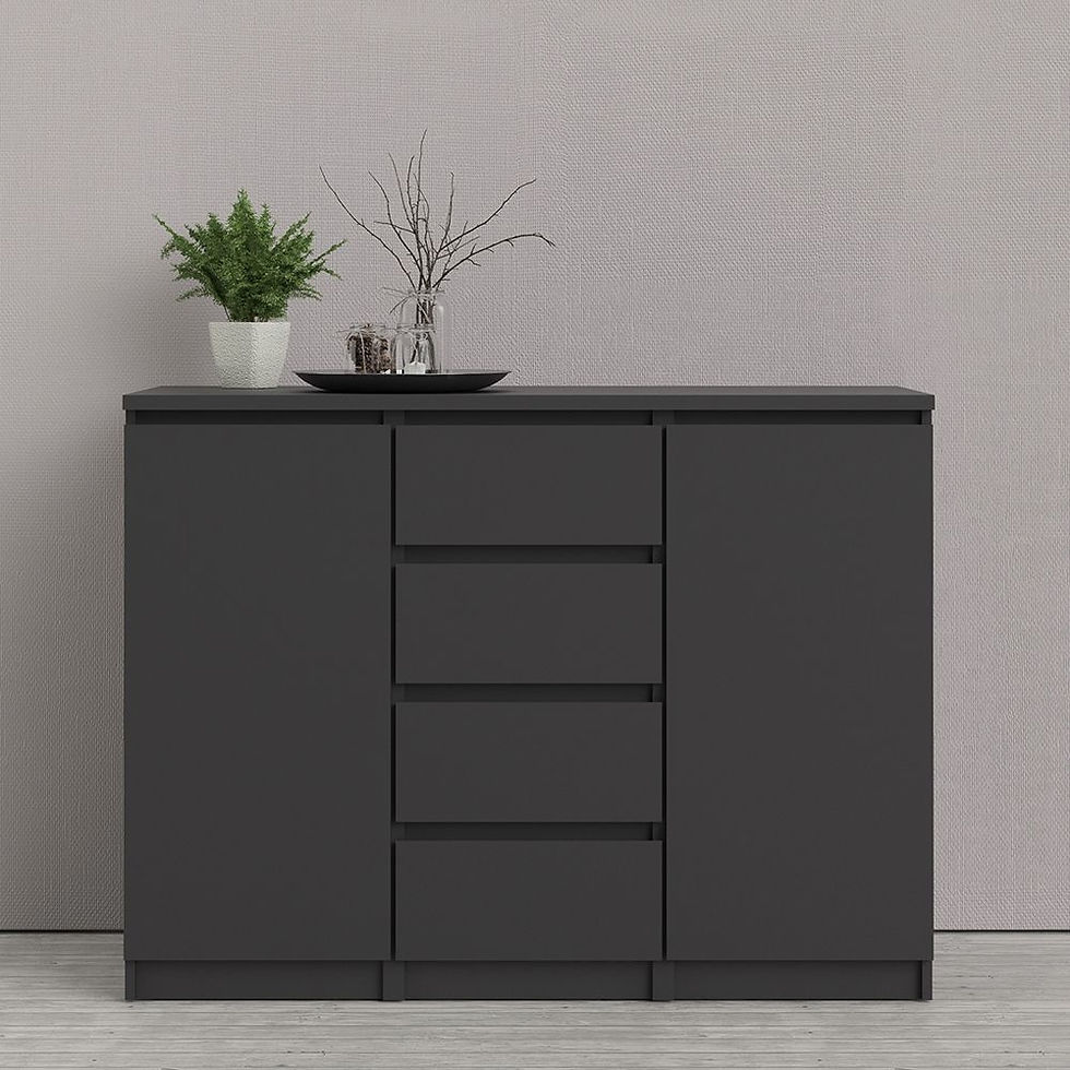 Thumbnail: Mia Sideboard - 4 Drawers 2 Doors in Black Matt