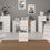 Thumbnail: Sienna Wide Chest of 4 Drawers and 2 Doors in White/White High Gloss