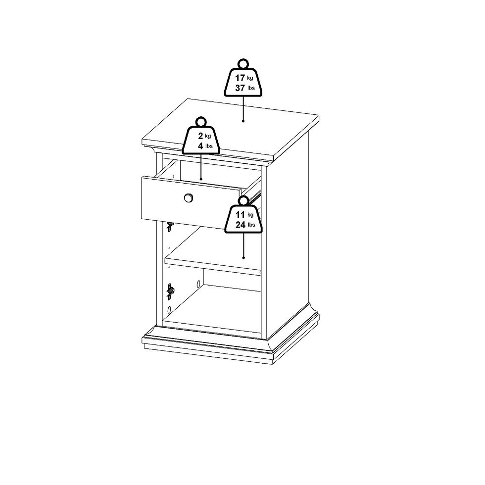 Thumbnail: Penelope Nightstand 1 Door + 1 Drawer in Matt Grey