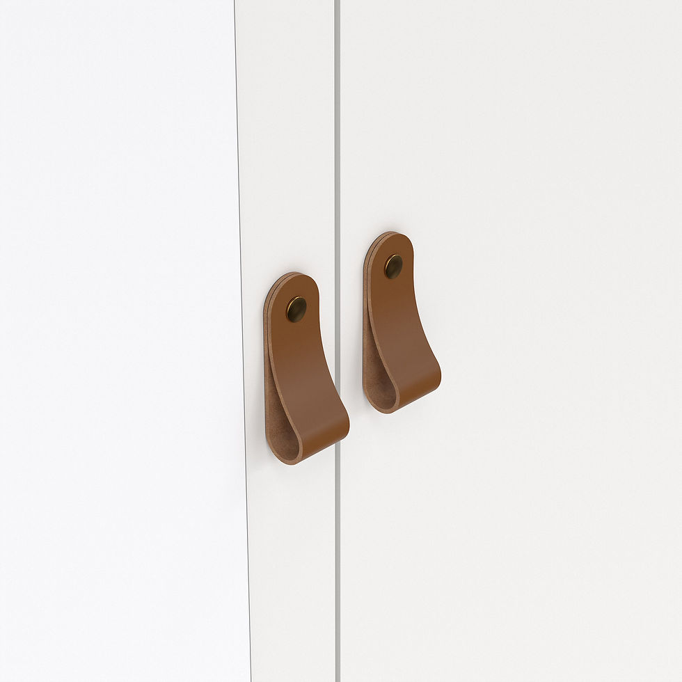 Thumbnail: Bradley Wardrobe with 1 door + 1 mirror door + 2 drawers White