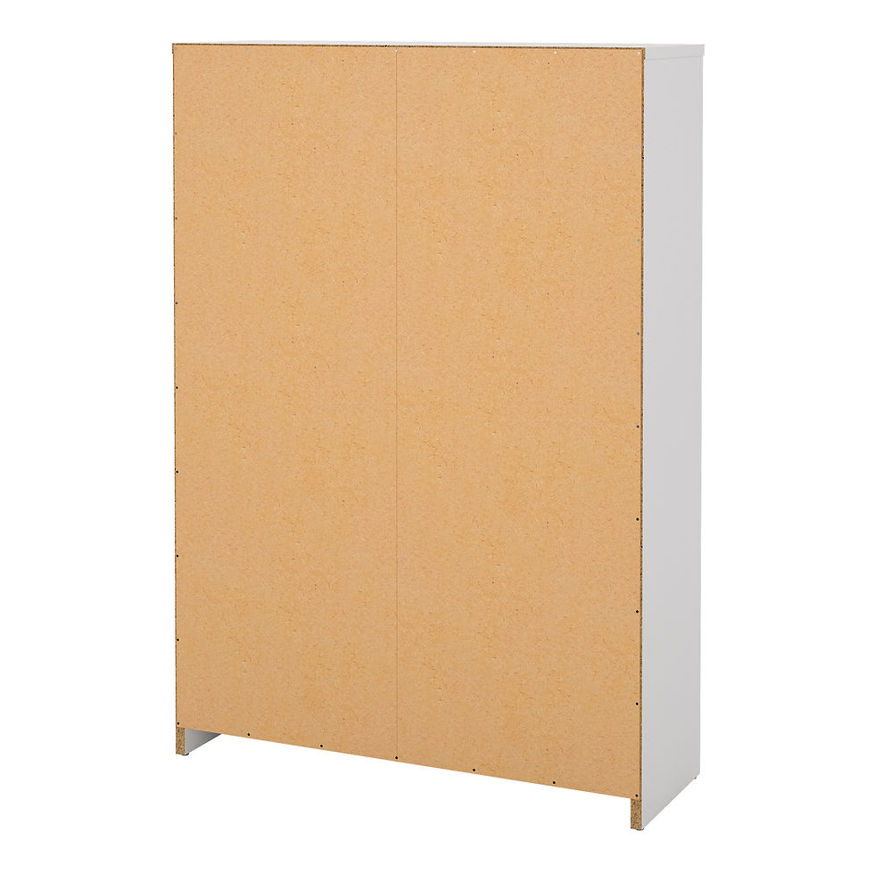 Thumbnail: Shoes Shoe Cabinet 2 Flip Down Doors + 1 Drawer in White