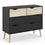 Thumbnail: Olivia Chest of 4 Drawers (2+2) in Black and Oak