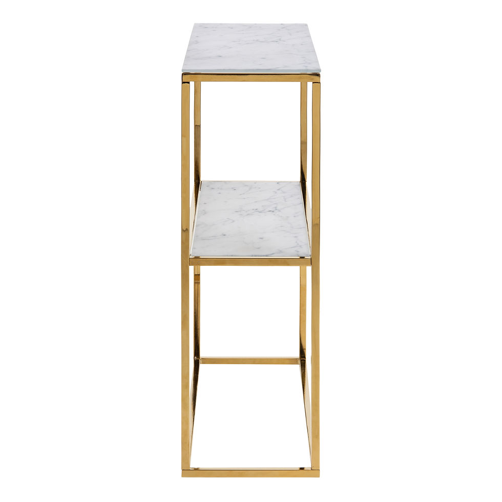 Thumbnail: Alisma Console Table With Marble Effect Top & Gold Legs