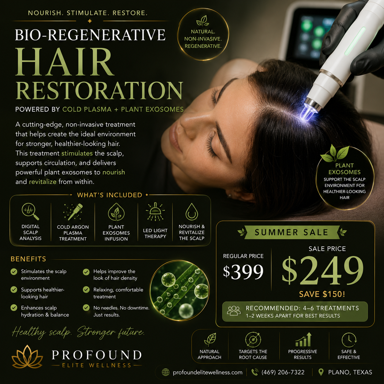 Bio-Regenerative Hair Restoration With Exosomes & Cold Plasma