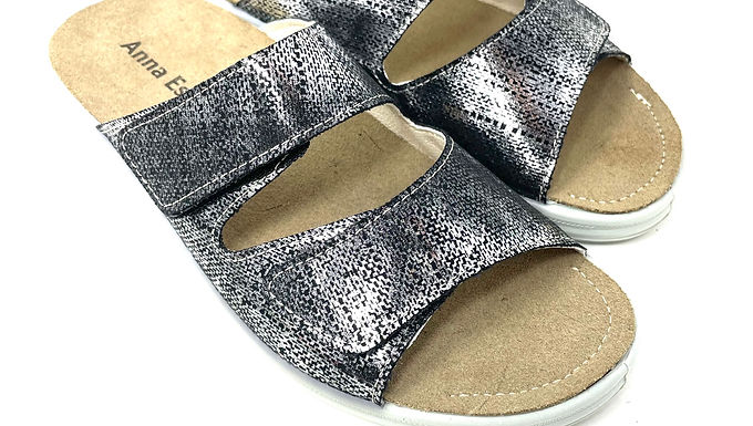 Ciabatte moda comoda col. Nero/arg.