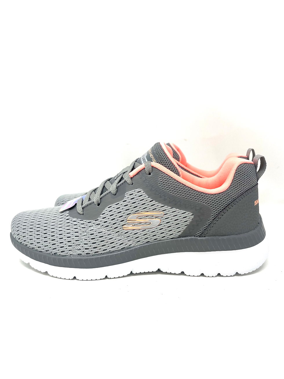 Thumbnail: Skechers ginnastica donna tessuto grigio 