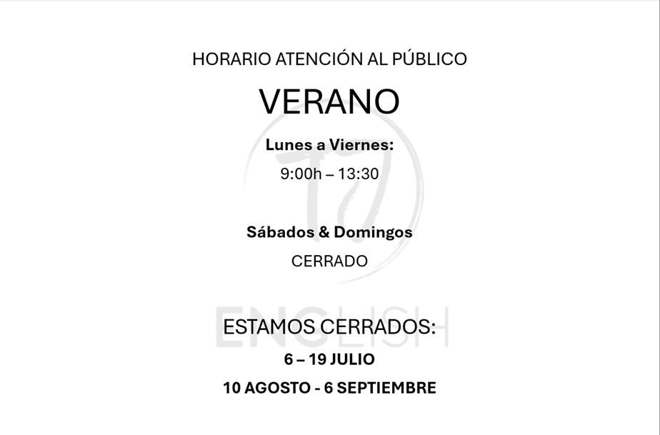 Horario verano 2026