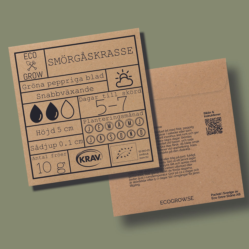 Krasse, Smörgåskrasse - Fröer