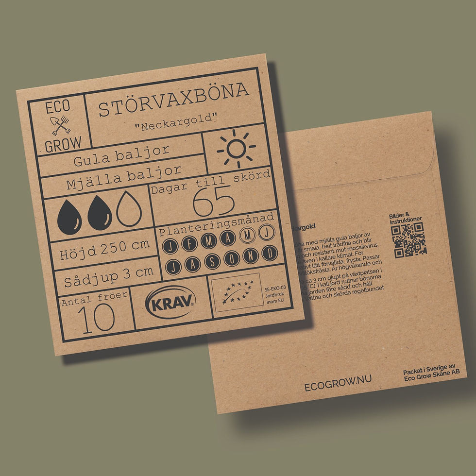 Störvaxböna Neckargold Eco Grow Ekologiska Fröer