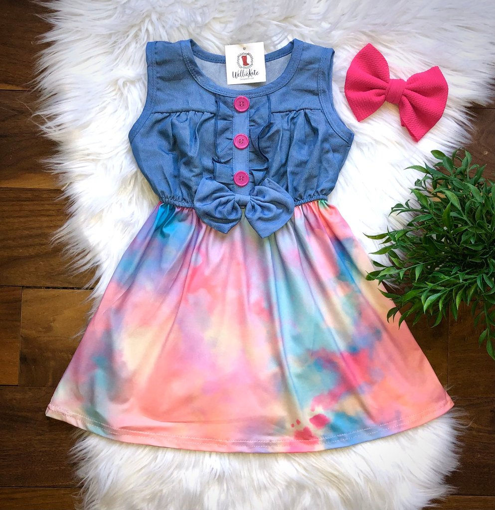 Summer Sherbert Denim Dress
