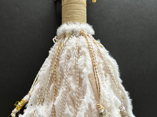Quaste in Weiss - Gold
