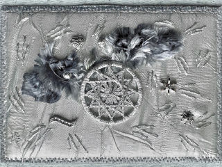 Fabric Postcard in Silber
