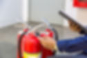 Engineer checking Industrial fire contro