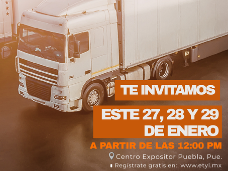 Este 27, 28 y 29 de enero, estaremos en la Expo Proveedores del Transporte y Logística Puebla 