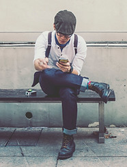 Hipster Man Smoking