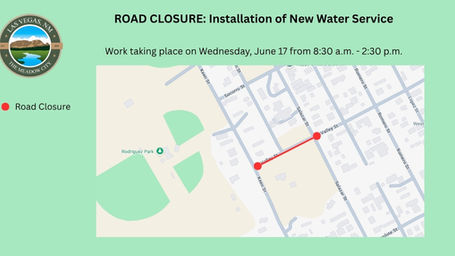 PSA 6/17/2026 8:30 p.m.: Installation of New Water Service on Valley Street – Wednesday, June 17