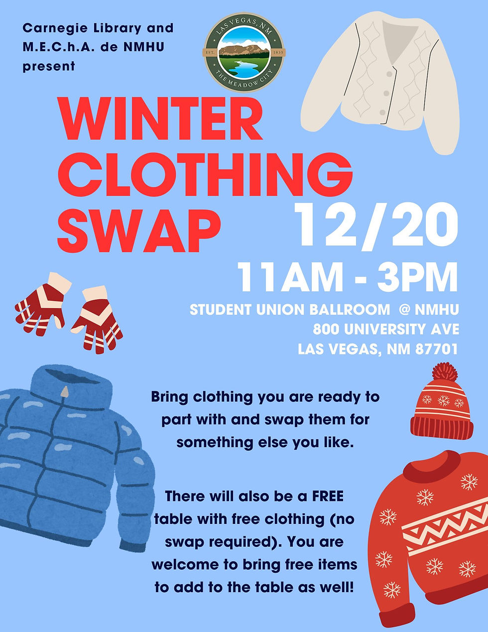 PSA 12/11/2025 3:00 p.m.: Winter Clothing Swap — Join Us!