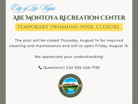 PSA 8/14/2025 8:00 a.m.: Temporary Swimming Pool Closure – August 14