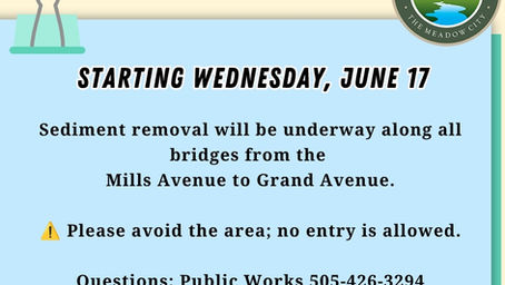 PSA 6/16/2026 5:00 p.m.: Contractors to Remove Flood-Related Sediment near Gallinas River Bridges