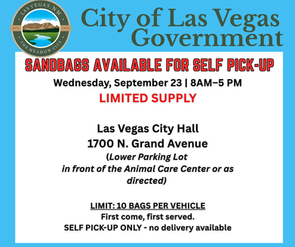PSA 9/23/2026 8:00 a.m.: Sandbags Available Today While Supplies Last