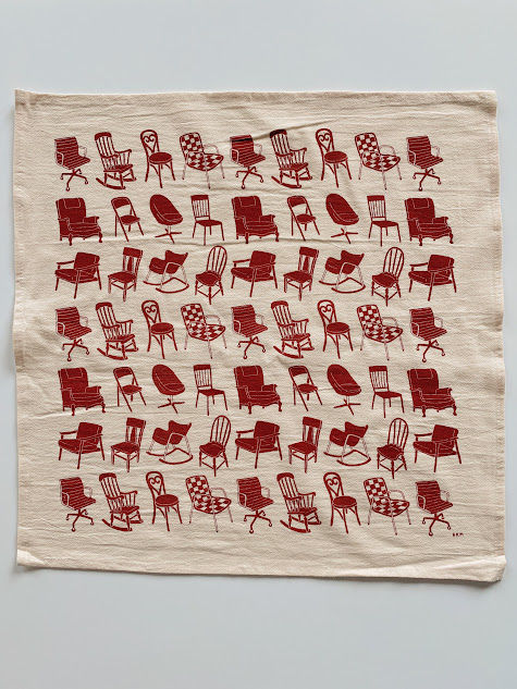 Thumbnail: tea towel - chairs