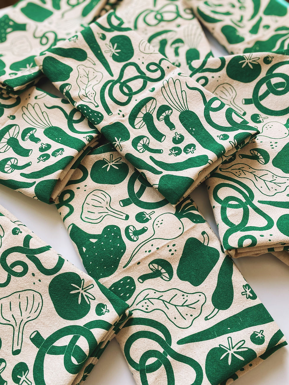 Thumbnail: tea towel - veggie