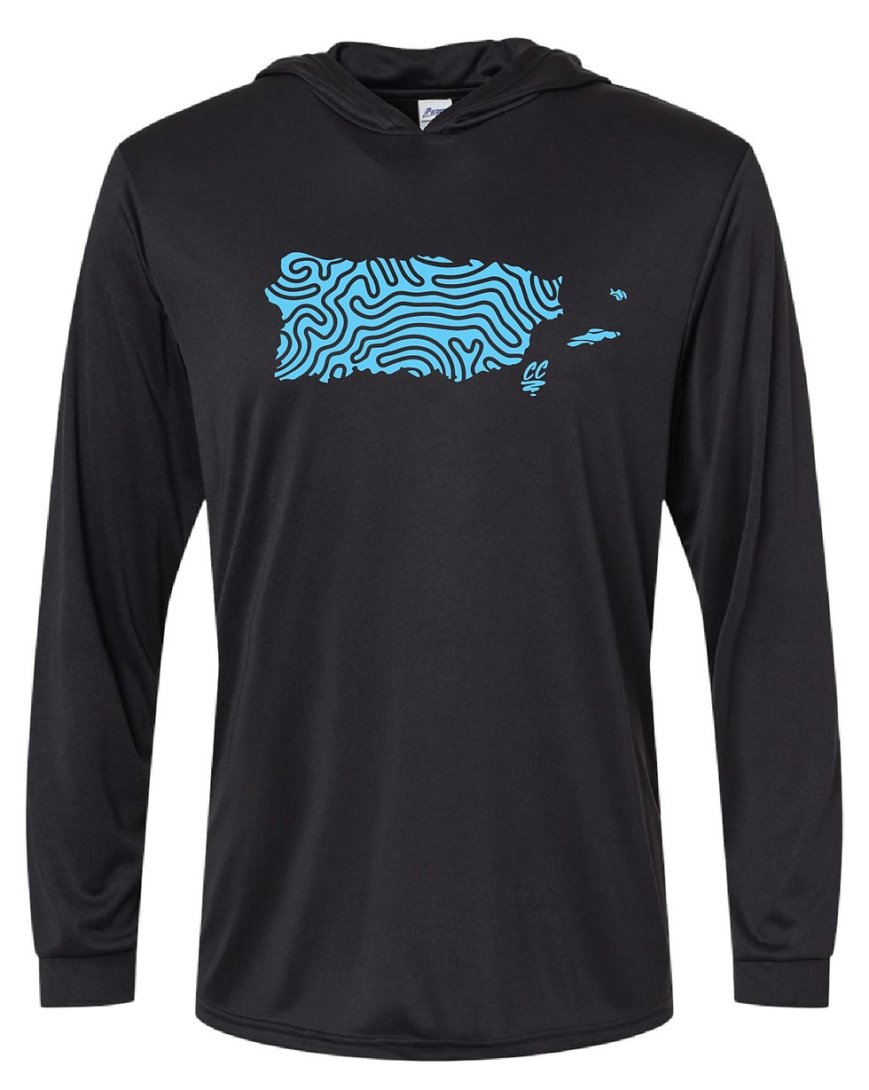 Miniatura: Laberintos De Mi Isla Wavy Hoodie Rash Guard
