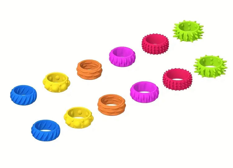 Thumbnail: Sensory textured fiddle/fidget Ring