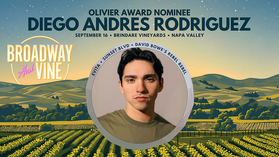 Olivier Award Nominee Diego Andres Rodriguez at Brindare Vineyards