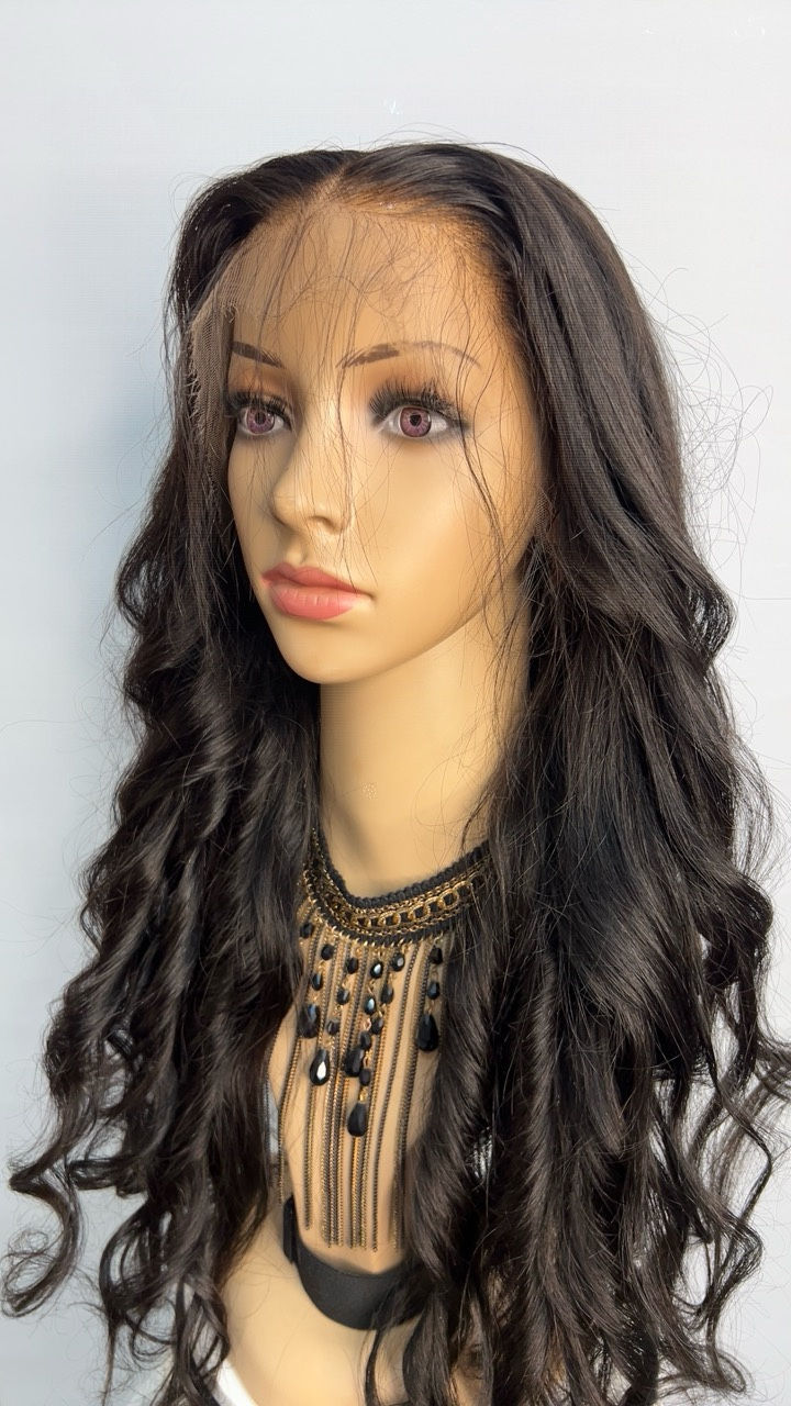Thumbnail:  13*4 frontal transparent HD lace wig” pre-curved Bodywave“  26"