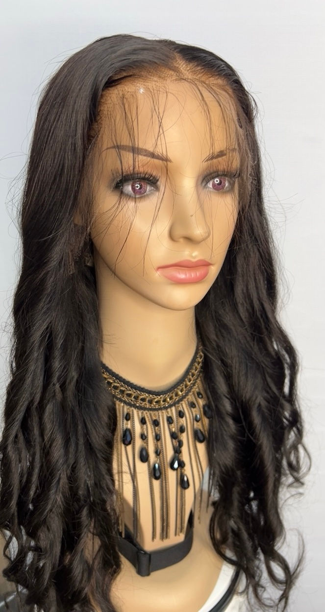 Thumbnail:  13*4 frontal transparent HD lace wig” pre-curved Bodywave“  26"