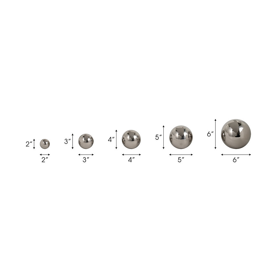Thumbnail: Set of 5 - 2"/3"/4"/5"/6" Adagio Steel Spheres Deco Balls
