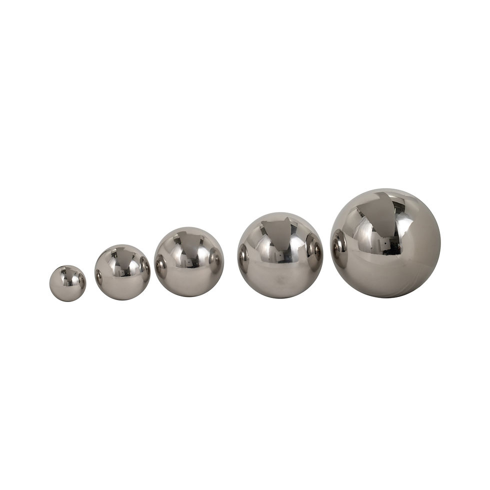 Thumbnail: Set of 5 - 2"/3"/4"/5"/6" Adagio Steel Spheres Deco Balls