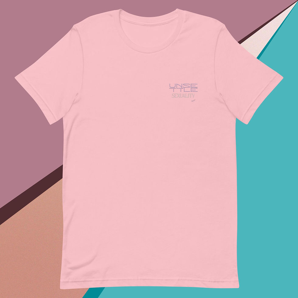 Thumbnail: All gender embroidered Unsettle Sexuality t-shirt