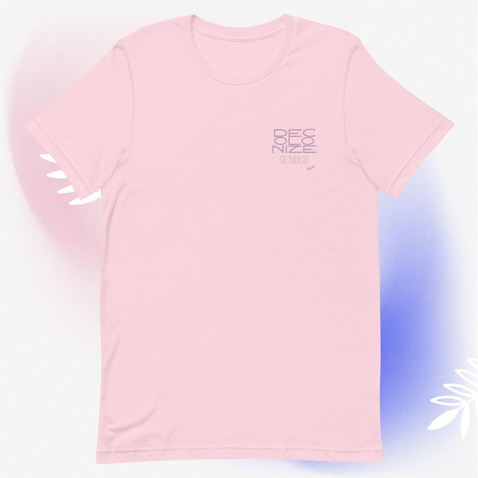 Thumbnail: All gender embroidered Decolonize Gender t-shirt