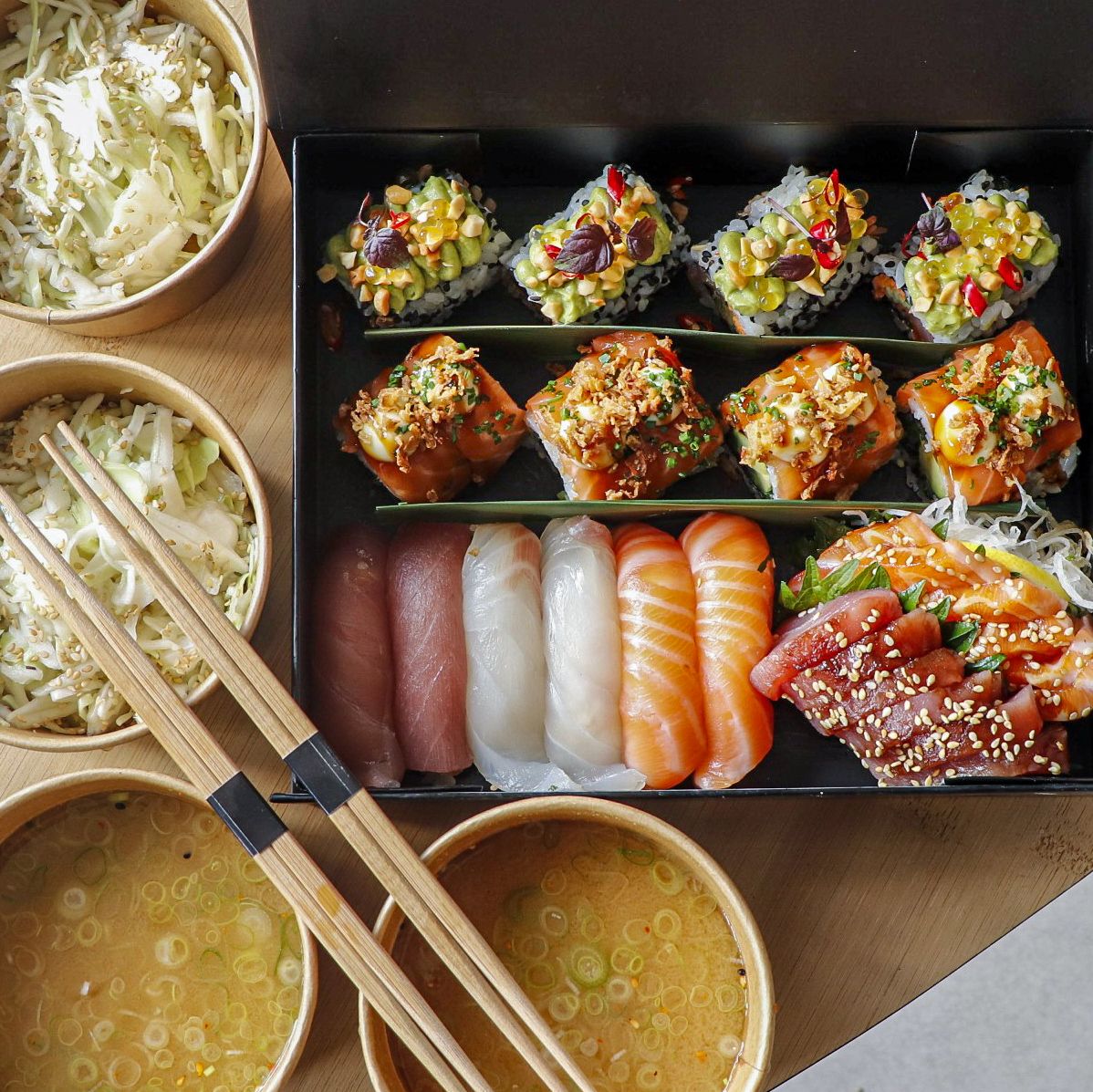 Arranged Food and Objects