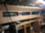 Temporary framing to hold the galley shelving together