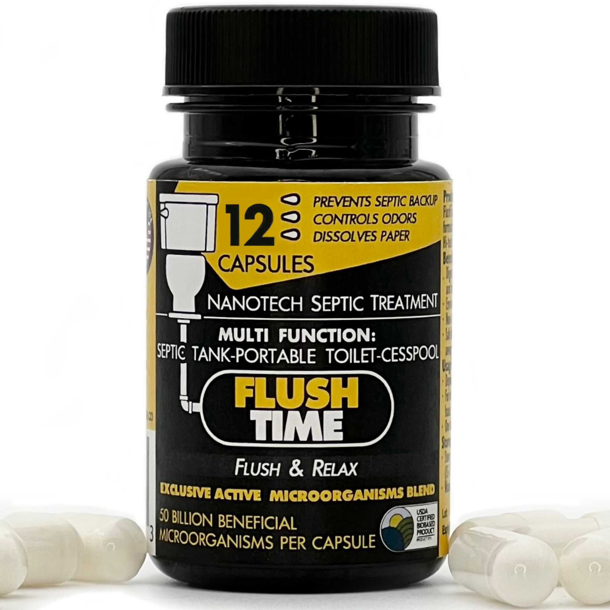 FLUSHTIME Septic Tank Treatment | 1 Year Supply
