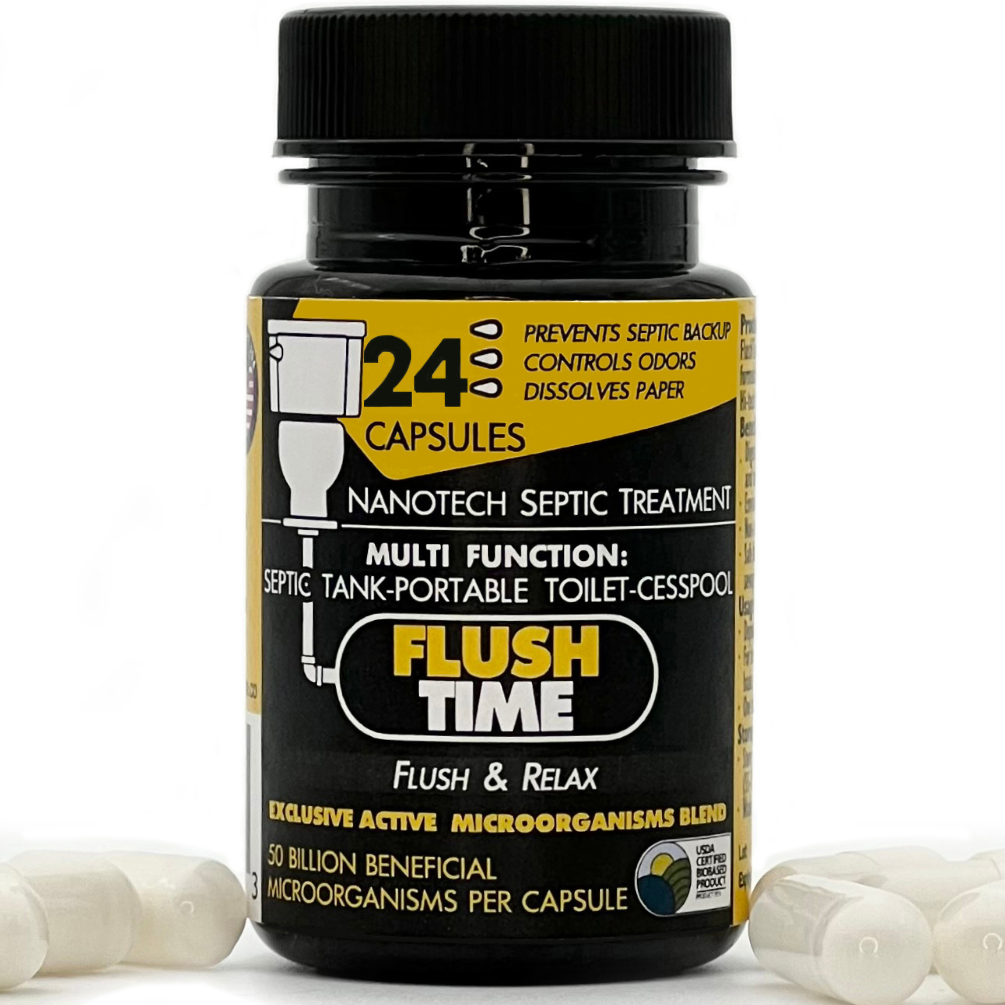 FLUSHTIME Septic Tank Treatment | 24 Month Supply