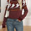 Thumbnail: Halloween Ghost Pattern Sweater Women Vintage Crew Neck Long Sleeve Pullover