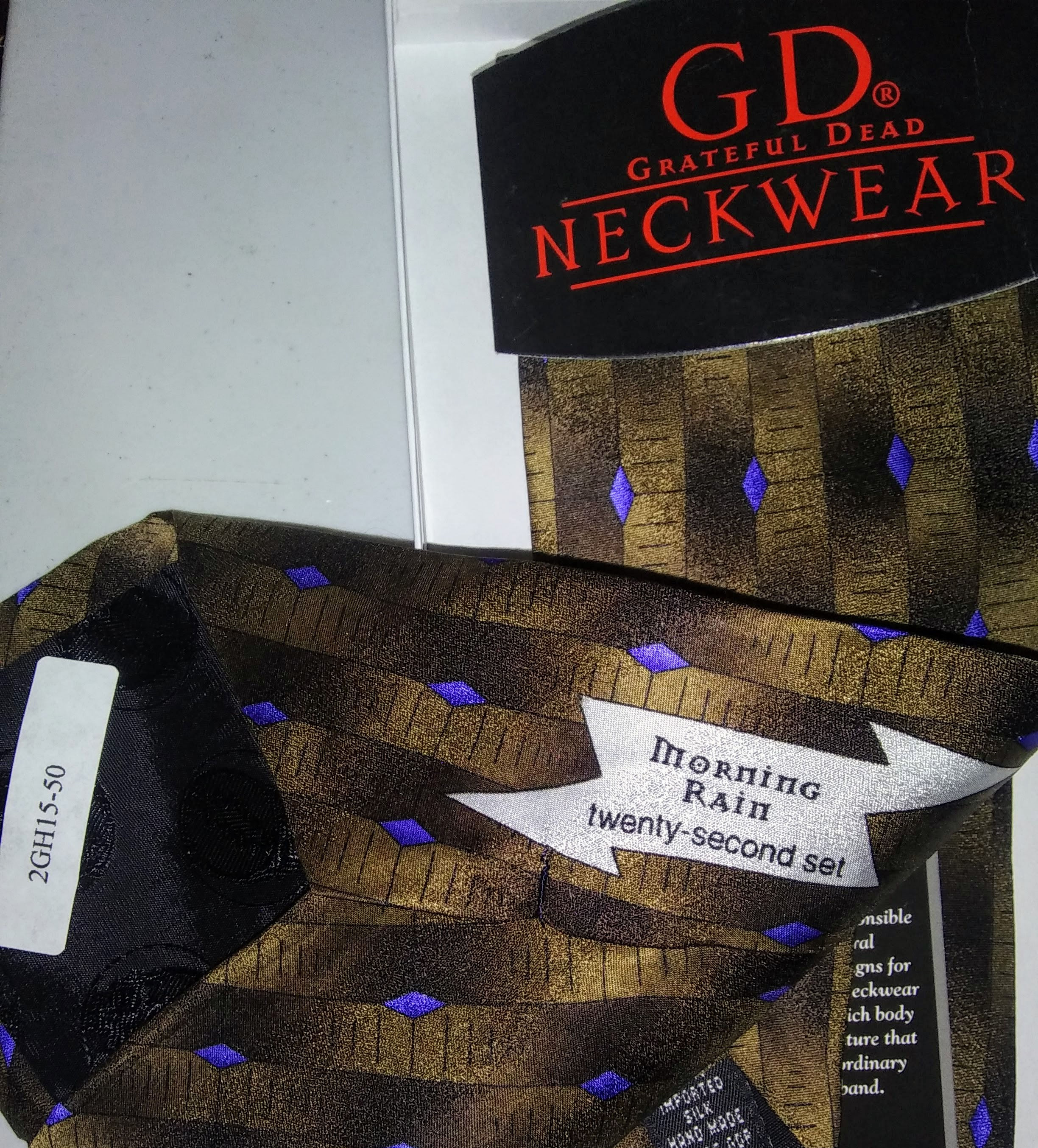 Grateful Dead Neckwear - Men's Silk Tie - Morning Rain - 22nd Set