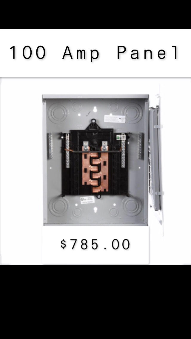 100 AMP Panel 12 circuit panel