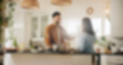 home-happy-couple-with-coffee-toast-celebration-anniversary-relationship-morning-kitchen-m